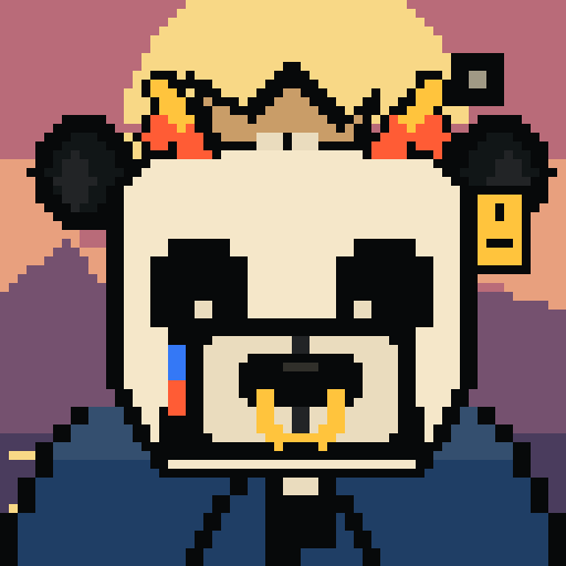 Creature 0029, a pixel CEO wearing a paper crown.